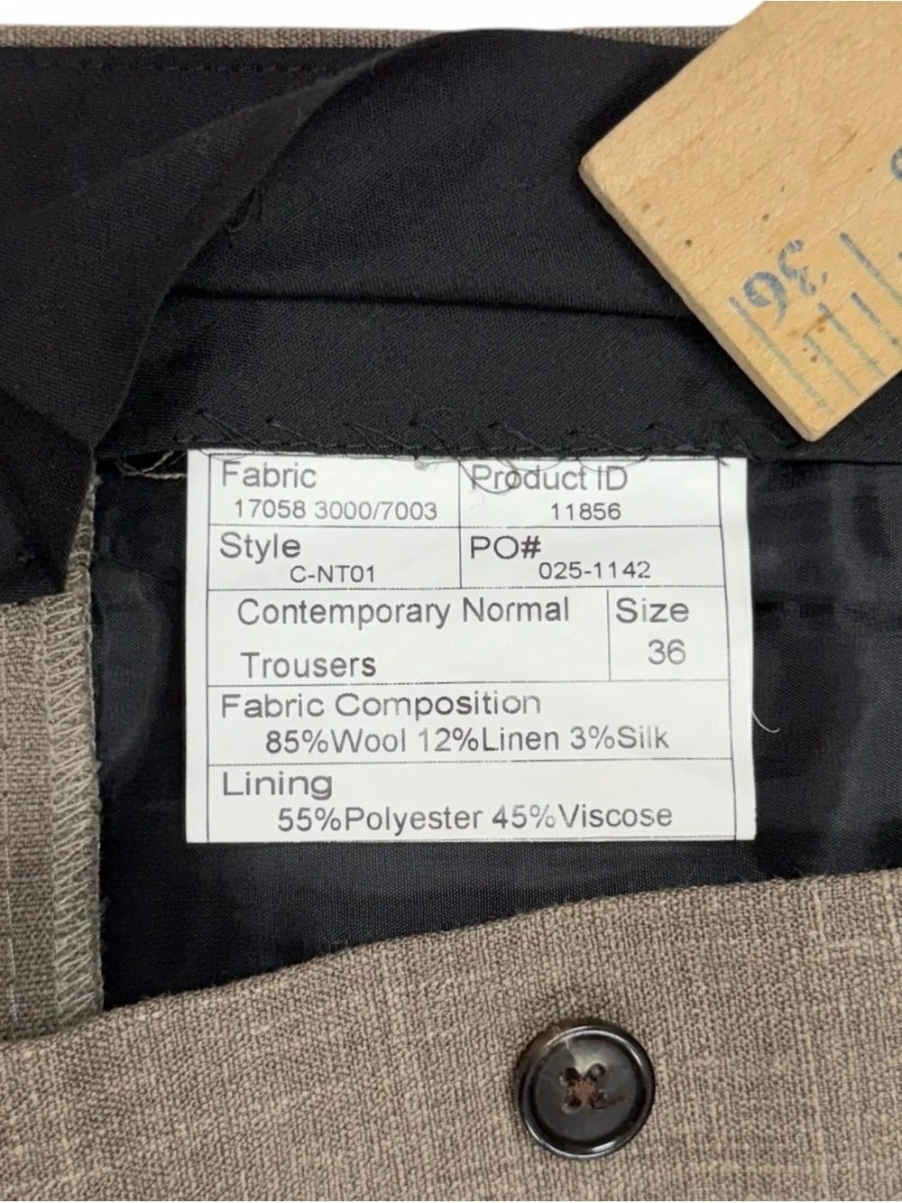Spier & Mackay Pants Mens 36 Brown Ellis Trousers Wool Linen Silk Contemporary